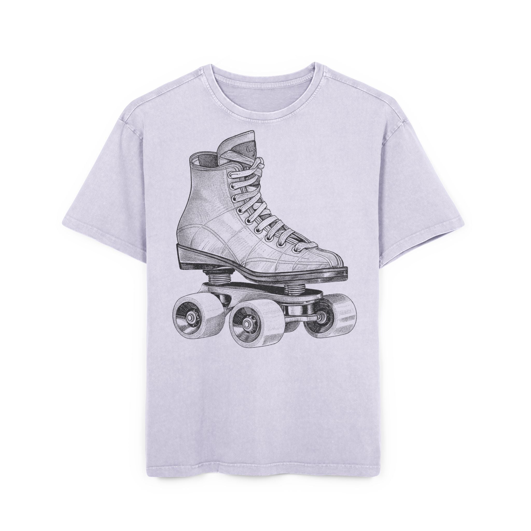 Vintage Roller Skate Heavy Oversized T-Shirt | Retro 70s Quad Skates Graphic Tee, Rollschuh Skater Girl Shirt Frau, Acid Wash Streetwear