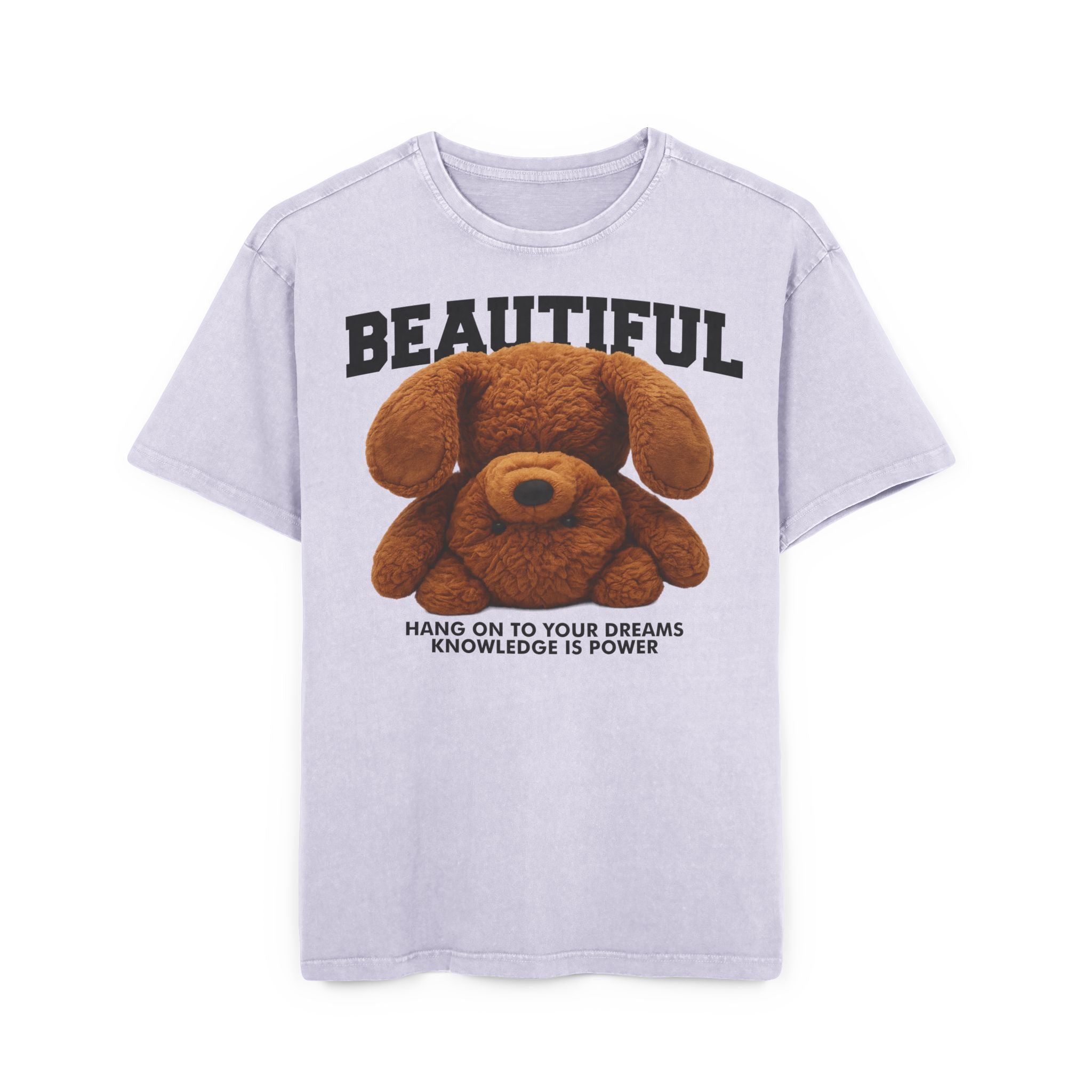 Beautiful Teddy Bear Heavy Oversized T-Shirt | Aesthetic Streetwear Vintage Tee, Cute Graphic Shirt, Motivations-Spruch Skater Geschenk