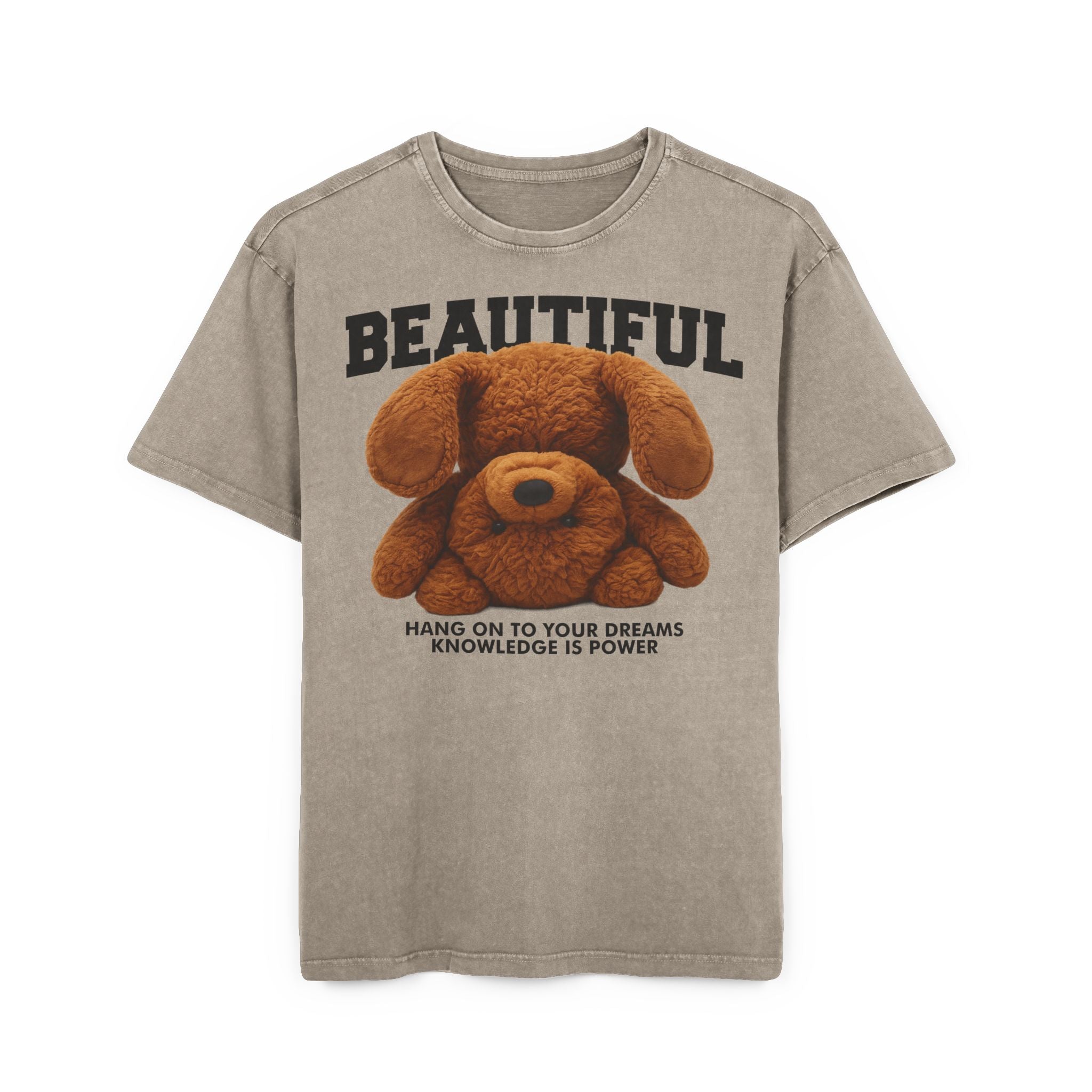 Beautiful Teddy Bear Heavy Oversized T-Shirt | Aesthetic Streetwear Vintage Tee, Cute Graphic Shirt, Motivations-Spruch Skater Geschenk