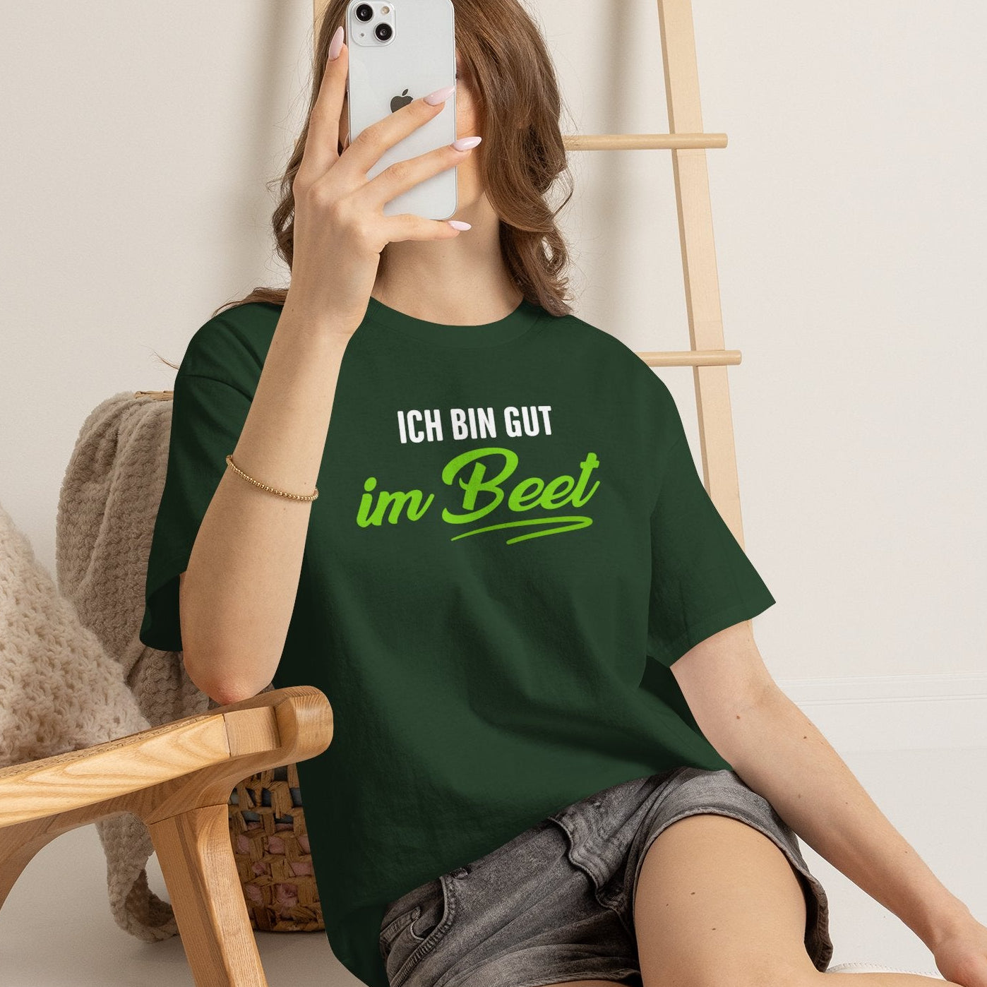 "Ich bin gut im Beet" Lustiges Gärtner T-Shirt mit Spruch – Witziges Hobbygärtner Funshirt für Männer, Papa & Kleingärtner – Schwarz