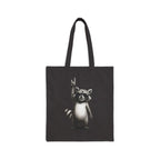 Rock Waschbär Jutebeutel Schwarz – Lustiger Stoffbeutel mit Metal & Rock 'n' Roll Motiv – Baumwolltasche für Festivals, Einkäufe & Alltag