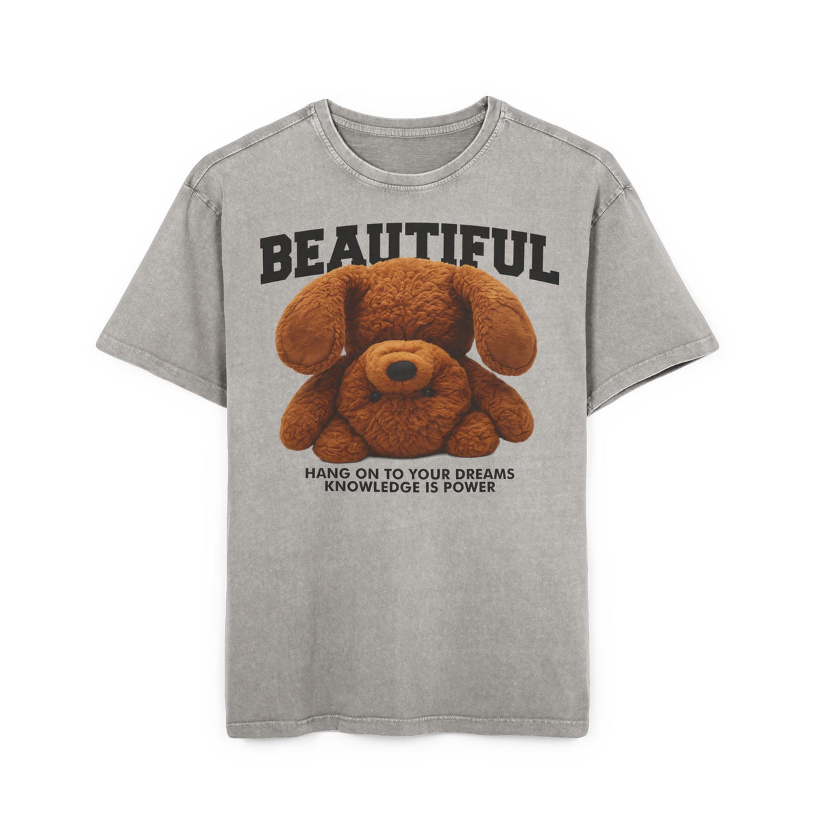 Beautiful Teddy Bear Heavy Oversized T-Shirt | Aesthetic Streetwear Vintage Tee, Cute Graphic Shirt, Motivations-Spruch Skater Geschenk