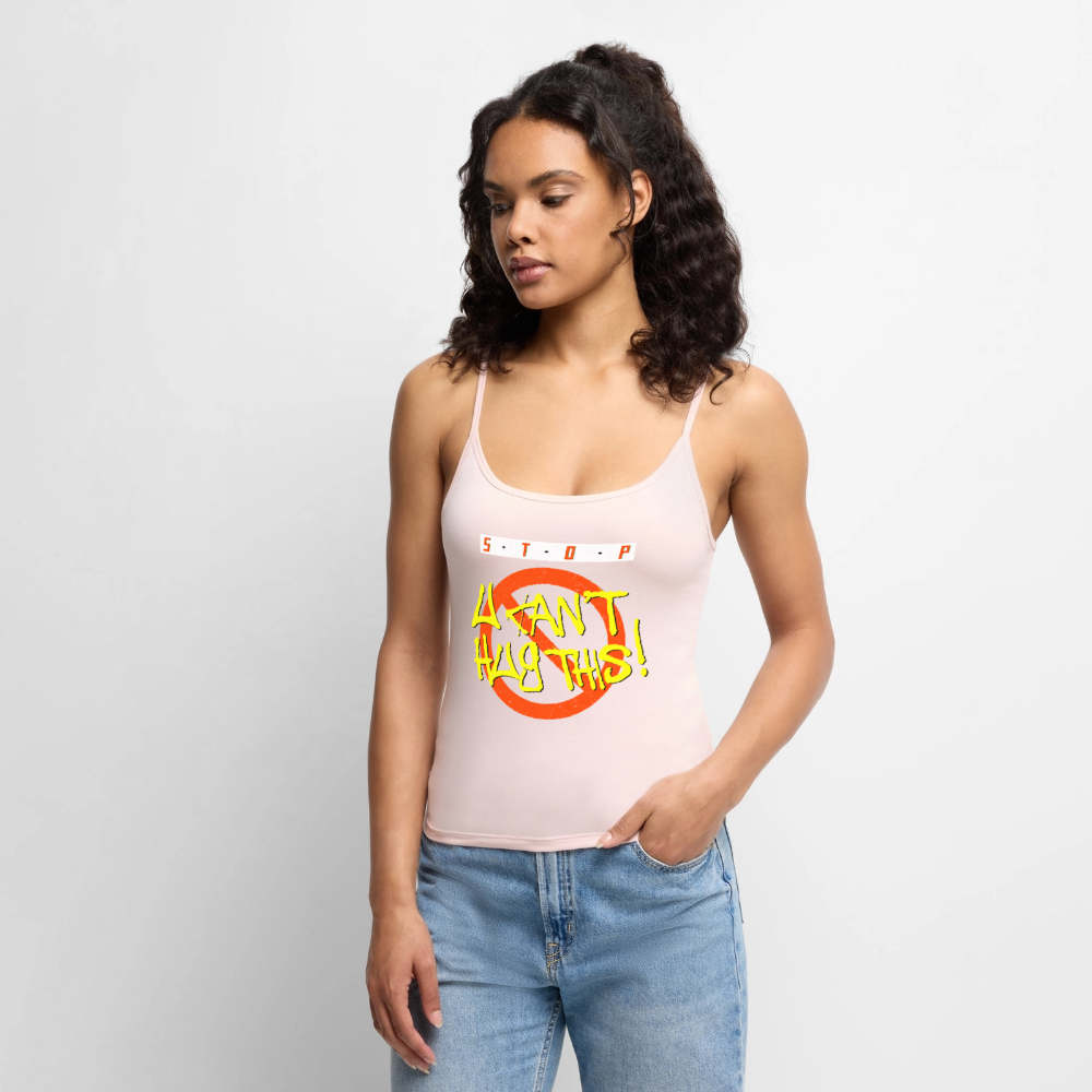 Women's Premium Organic Spaghetti Strap Top - powder pink