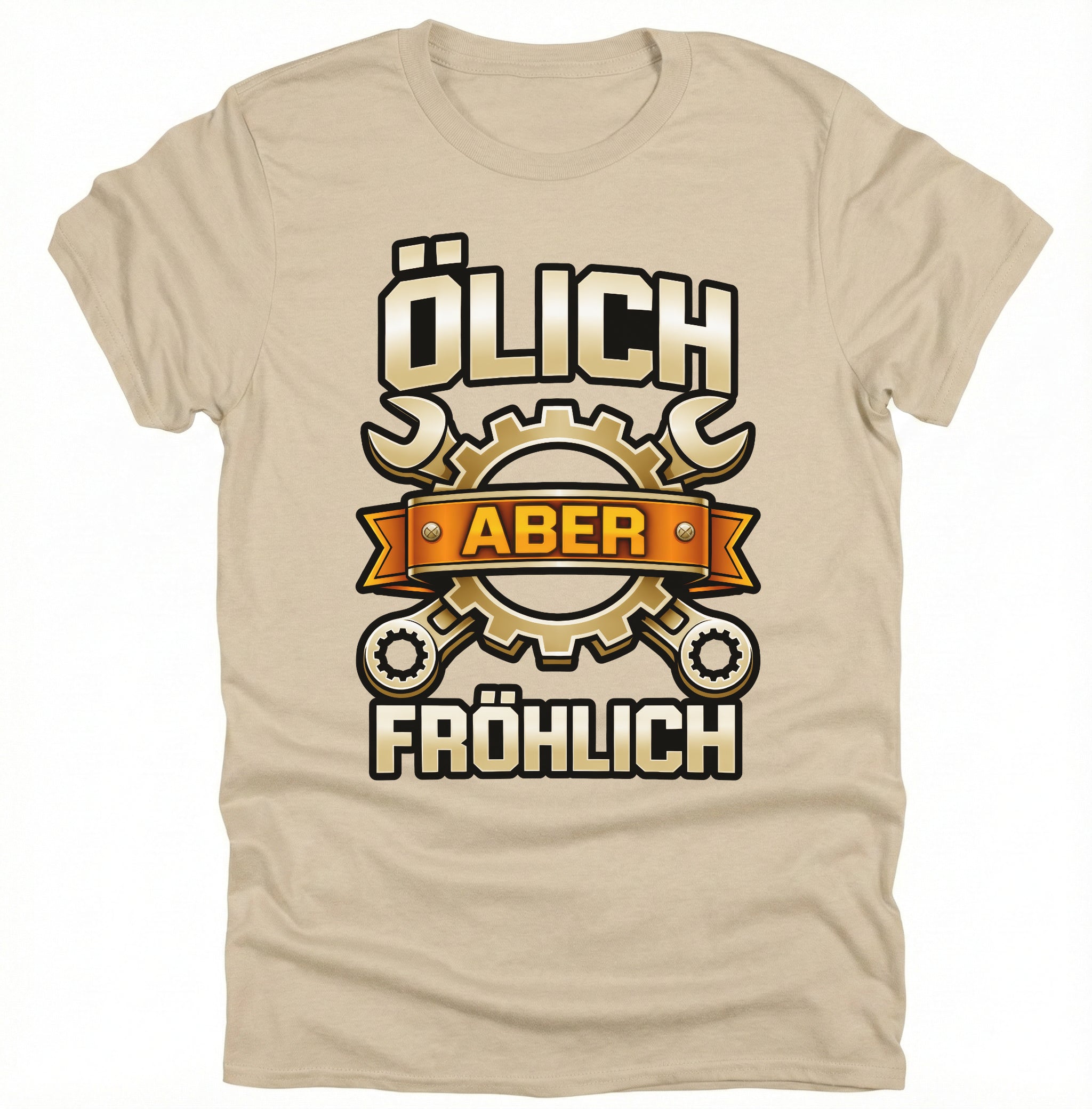 Mechaniker Ölich Aber Fröhlich - Schrauber Schlosser Mechatroniker - Lustiges T-Shirt Geschenk - pure|custom.