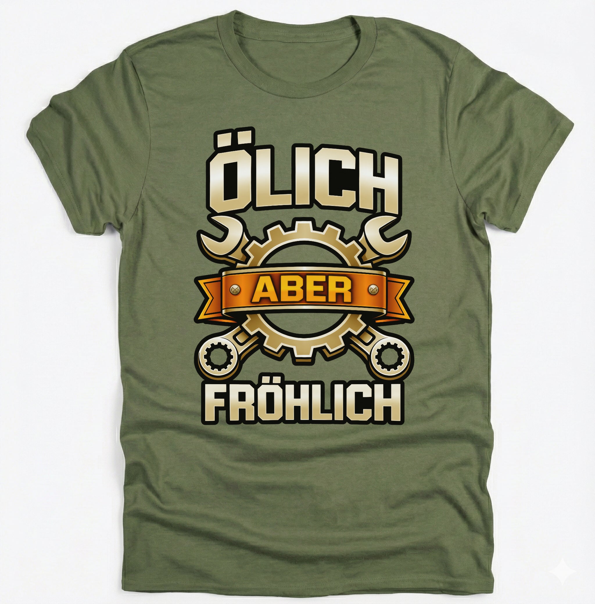 Mechaniker Ölich Aber Fröhlich - Schrauber Schlosser Mechatroniker - Lustiges T-Shirt Geschenk - pure|custom.