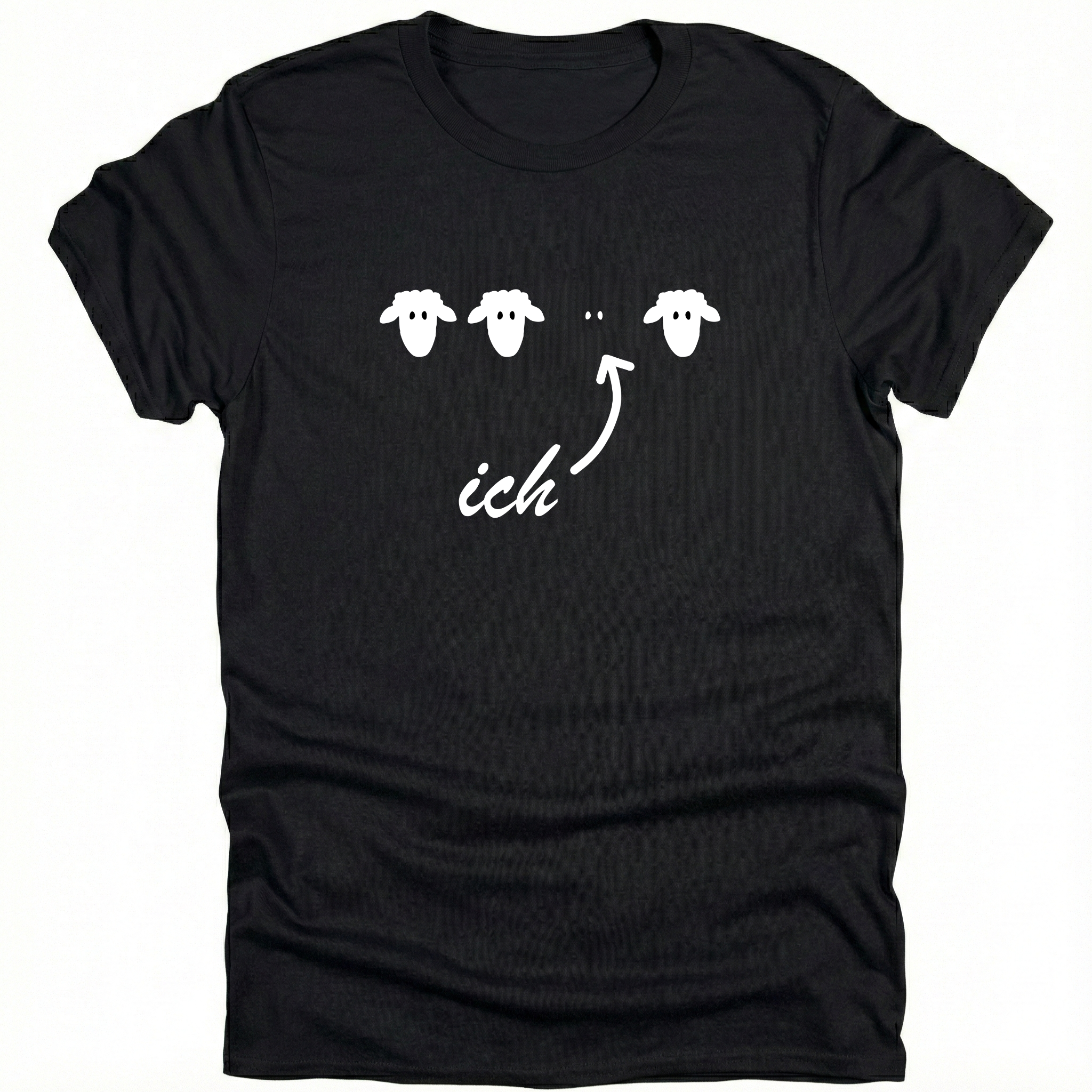"Ich" – Das schwarze Schaf | Witziges & Minimalistisches Statement T-Shirt