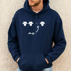 "Yo" – La oveja negra sudadera con capucha | Sudadera con capucha minimalista con humor