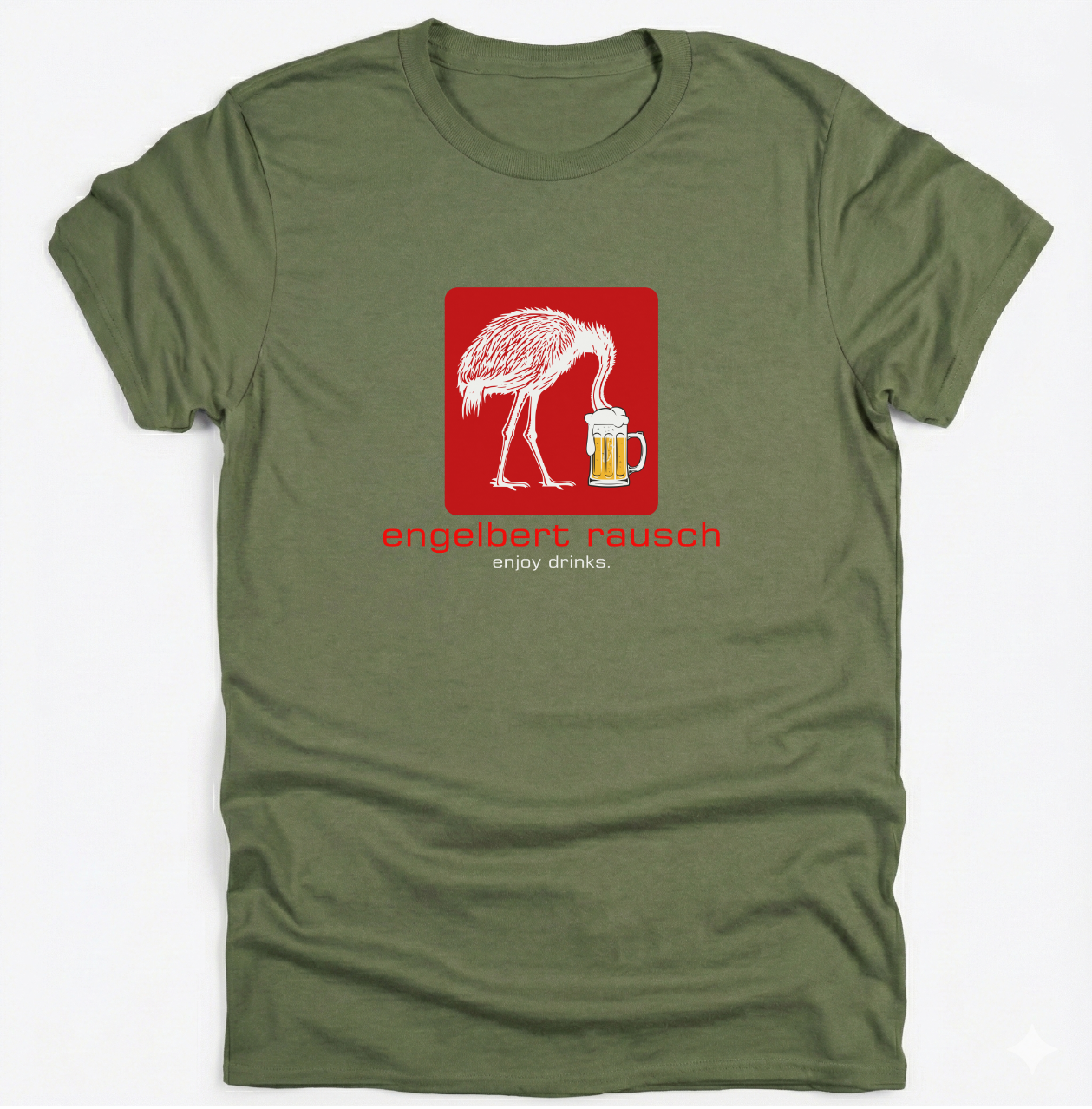Engelbert Rausch T-Shirt – Lustige Workwear Parodie für den Feierabend – „Enjoy Drinks“ Herren Shirt