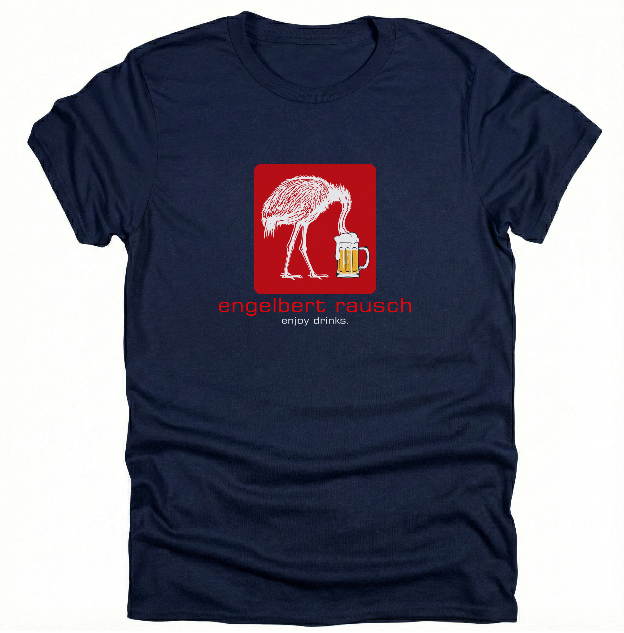 Engelbert Rausch T-Shirt – Lustige Workwear Parodie für den Feierabend – „Enjoy Drinks“ Herren Shirt