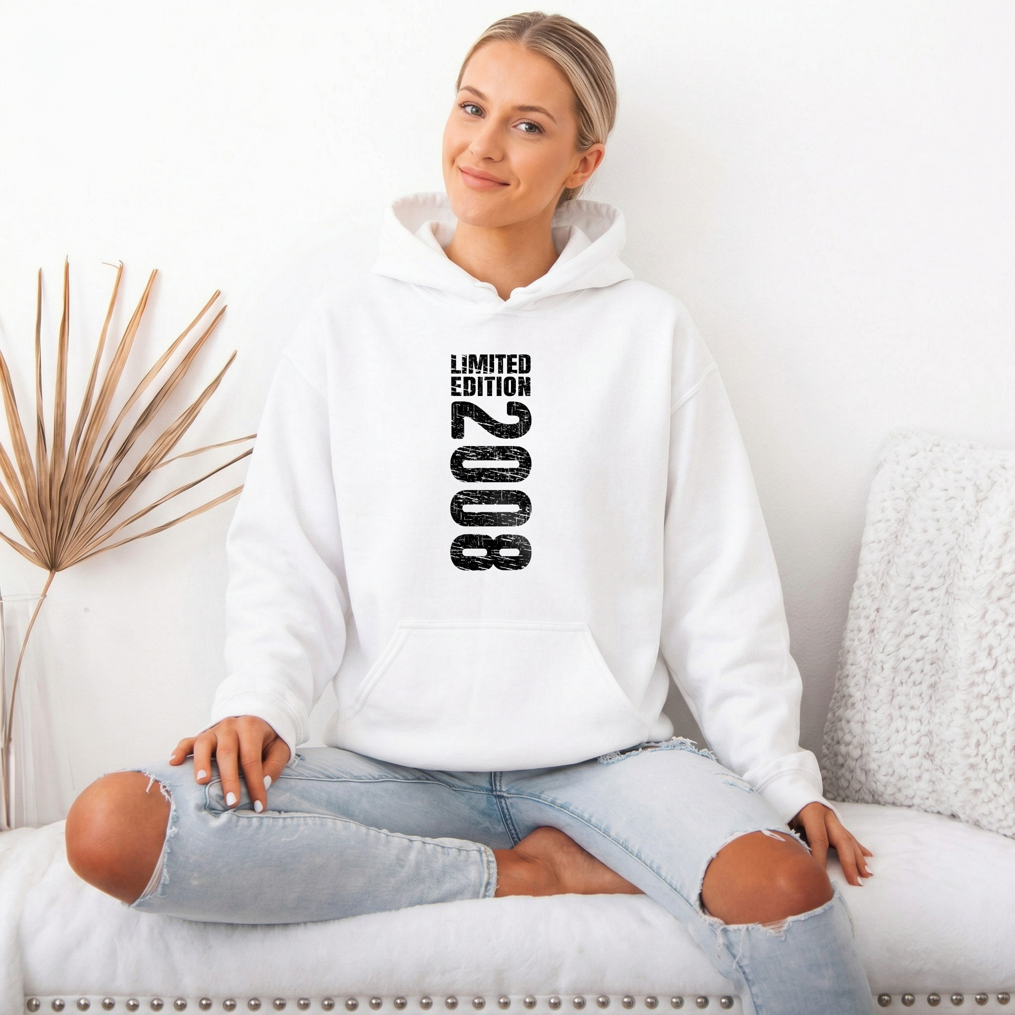 Limited Edition 2008 Hoodie – Das perfekte Geschenk zum 18. Geburtstag – Personalisierter Kapuzenpullover im Vintage-Look