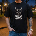 Bayerisches Totenkopf T-Shirt - Brezel & Weißwurst Design - Lustiges Bayern Shirt für Oktoberfest & Biergarten