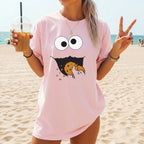 Witziges Monster Frauen T-Shirt mit Keks-Motiv - Ideales Geschenk für Keks-Liebhaber & Naschkatzen
