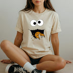 Witziges Monster Frauen T-Shirt mit Keks-Motiv - Ideales Geschenk für Keks-Liebhaber & Naschkatzen