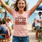 Witziges Spruch-T-Shirt Damen "Bitte keine FOTOS ich bin KRANKGESCHRIEBEN" - Lustiges Grafik-Shirt