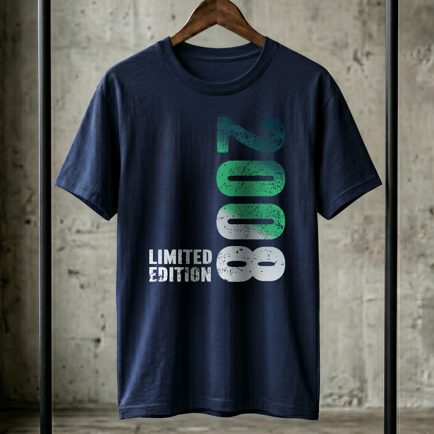2008 Limited Edition T-Shirt – Das ideale Geschenk zum 18. Geburtstag – Vintage Grunge Look – Herren & Damen