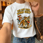 "Die mit dem Hund geht" Lustiges Hunde-T-Shirt – Witziges Comic-Design für Gassi-Runden & Hundebesitzerinnen