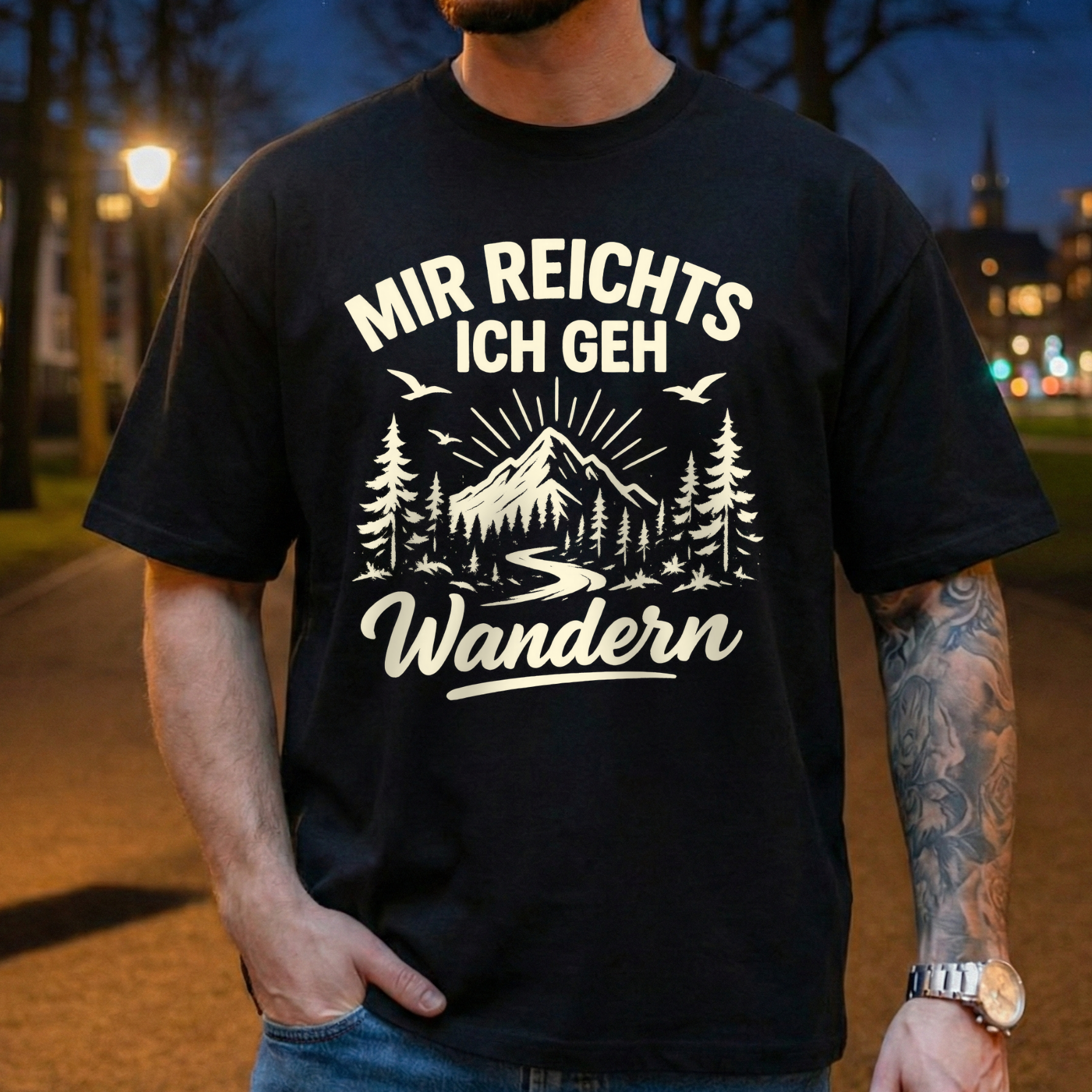 "Mir reichts ich geh wandern" Lustiges Wander T-Shirt – Cooles Berge & Outdoor Motiv – Geschenk für Wanderer & Bergsteiger