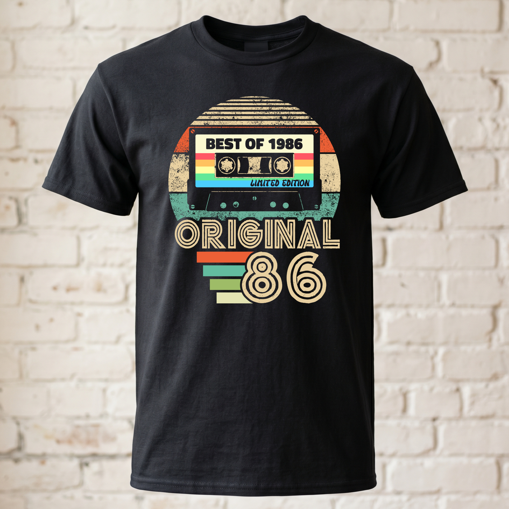 Vintage 1986 T-Shirt - Best of 1986 Kassette Retro Shirt - 40. Geburtstag Geschenk Herren & Damen - Original 86