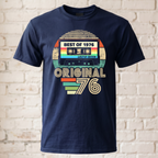 Retro 1976 T-Shirt Kassetten-Design - Original 1976 Vintage Shirt - Geschenkidee zum 50. Geburtstag - Best of 76