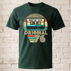 Retro 1976 T-Shirt Kassetten-Design - Original 1976 Vintage Shirt - Geschenkidee zum 50. Geburtstag - Best of 76