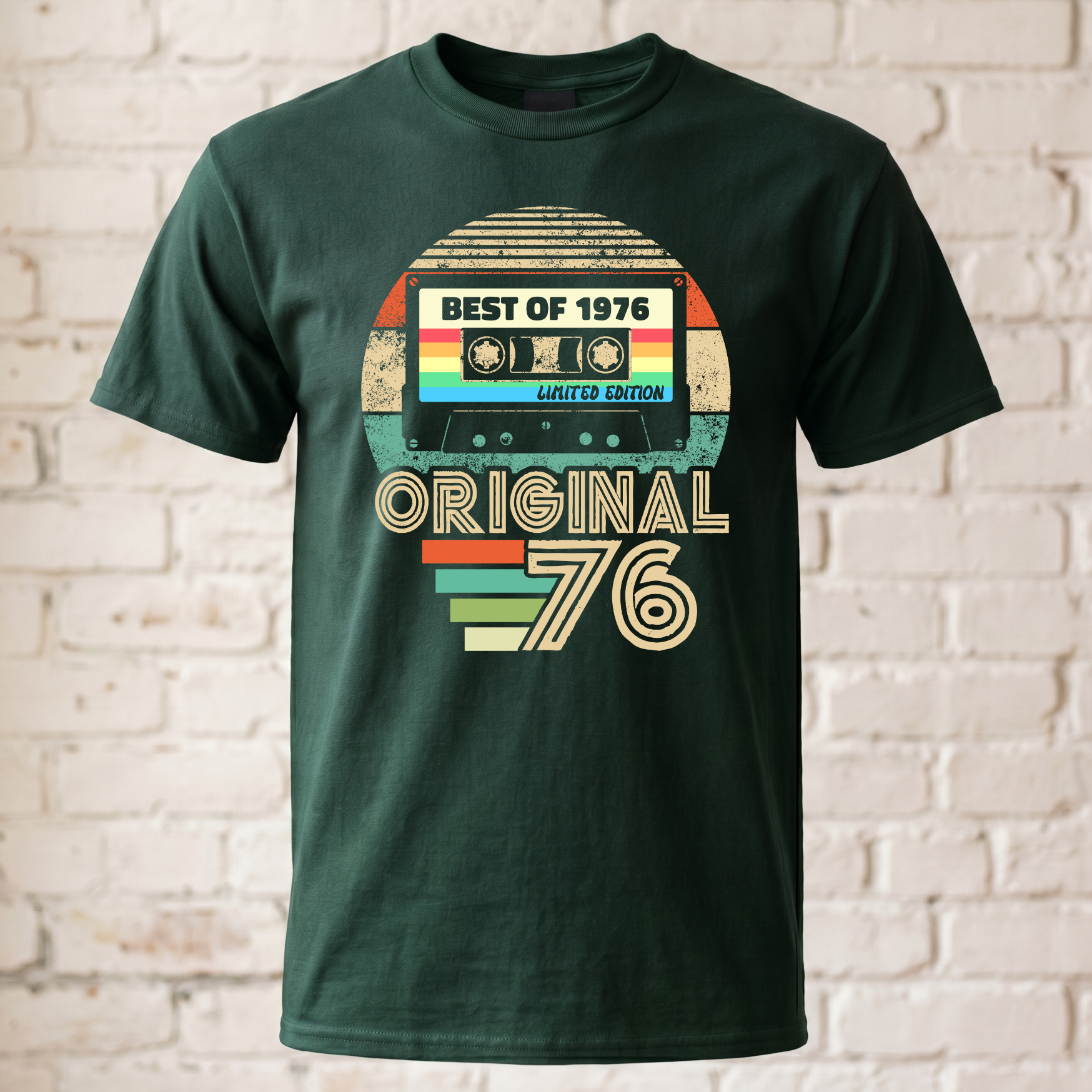 Retro 1976 T-Shirt Kassetten-Design - Original 1976 Vintage Shirt - Geschenkidee zum 50. Geburtstag - Best of 76