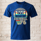 Retro 1976 T-Shirt Kassetten-Design - Original 1976 Vintage Shirt - Geschenkidee zum 50. Geburtstag - Best of 76