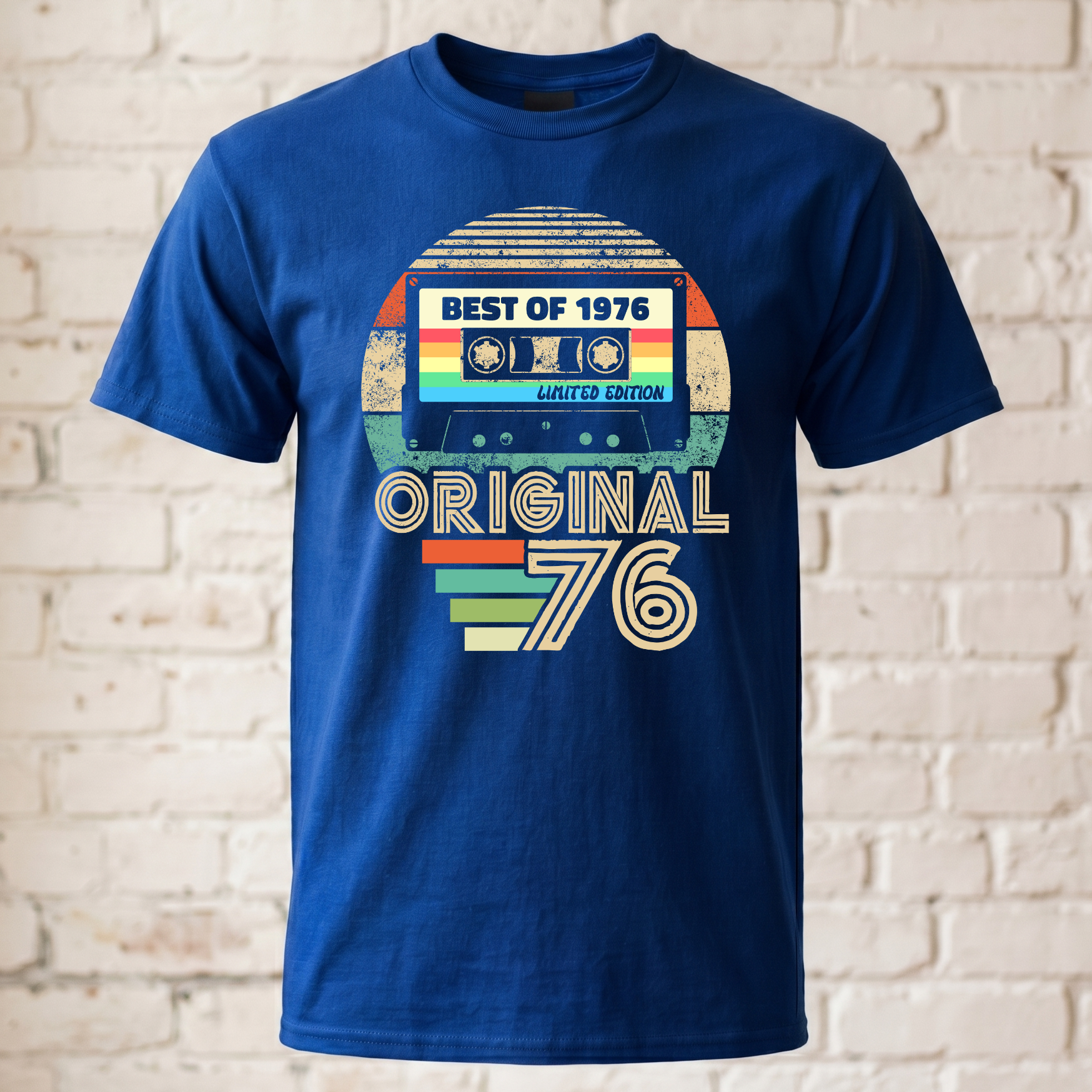 Retro 1976 T-Shirt Kassetten-Design - Original 1976 Vintage Shirt - Geschenkidee zum 50. Geburtstag - Best of 76