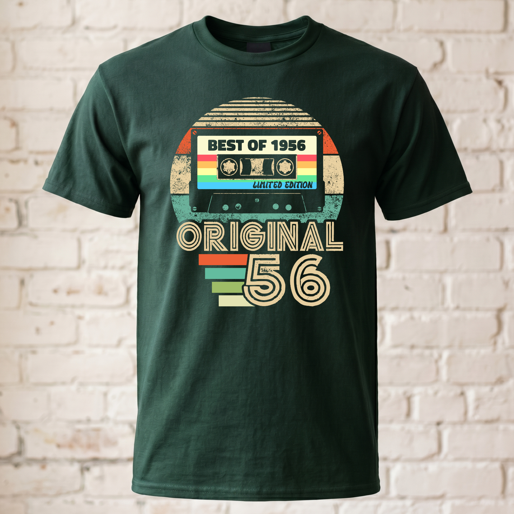 Original 1956 Retro T-Shirt - Best of 1956 Musikkassette Shirt - Geschenk zum 70. Geburtstag Oldschool - Limited Edition