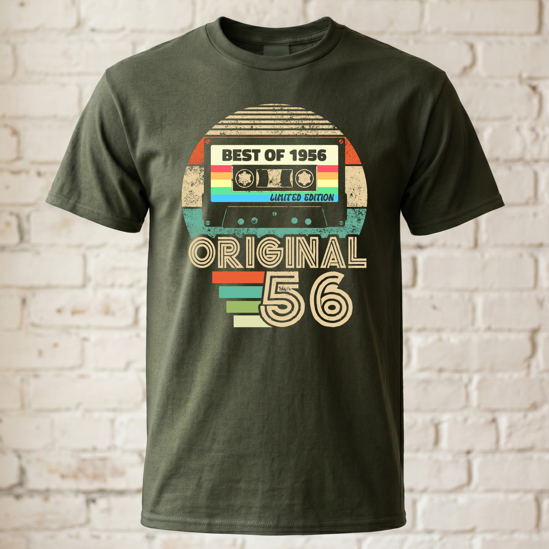 Original 1956 Retro T-Shirt - Best of 1956 Musikkassette Shirt - Geschenk zum 70. Geburtstag Oldschool - Limited Edition