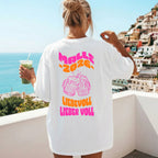 "Malle 2026" Damen Partyshirt – "Liebevoll lieber voll" T-Shirt für den Mallorca Urlaub – Lässiges Gruppen-Outfit