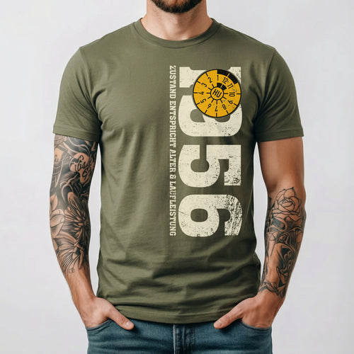 70. Geburtstag Geschenk – Lustiges 1956 TÜV T-Shirt „Zustand entspricht Alter & Laufleistung“ – Retro Vintage Shirt für Männer