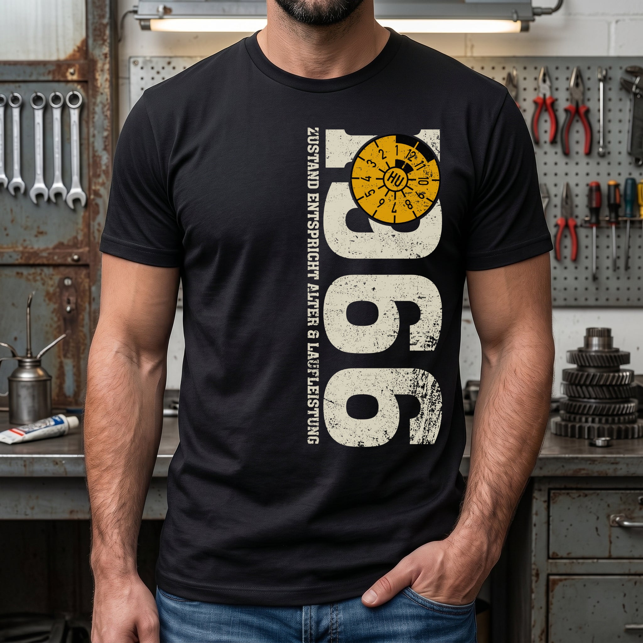 60. Geburtstag Geschenk – Lustiges 1966 TÜV T-Shirt „Zustand entspricht Alter & Laufleistung“ – Retro Herren Shirt