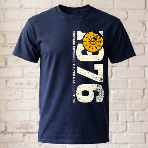 50. Geburtstag Geschenk – Lustiges 1976 T-Shirt TÜV „Zustand entspricht Alter & Laufleistung“ – Retro Herren Shirt zum 50. Geburtstag