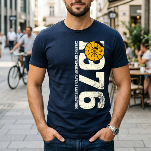 50. Geburtstag Geschenk – Lustiges 1976 T-Shirt TÜV „Zustand entspricht Alter & Laufleistung“ – Retro Herren Shirt zum 50. Geburtstag