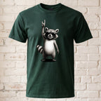 "Rock Waschbär" Herren T-Shirt – Lustiges Metal & Rock 'n' Roll Motiv – Witziges Festival & Konzert Shirt Schwarz