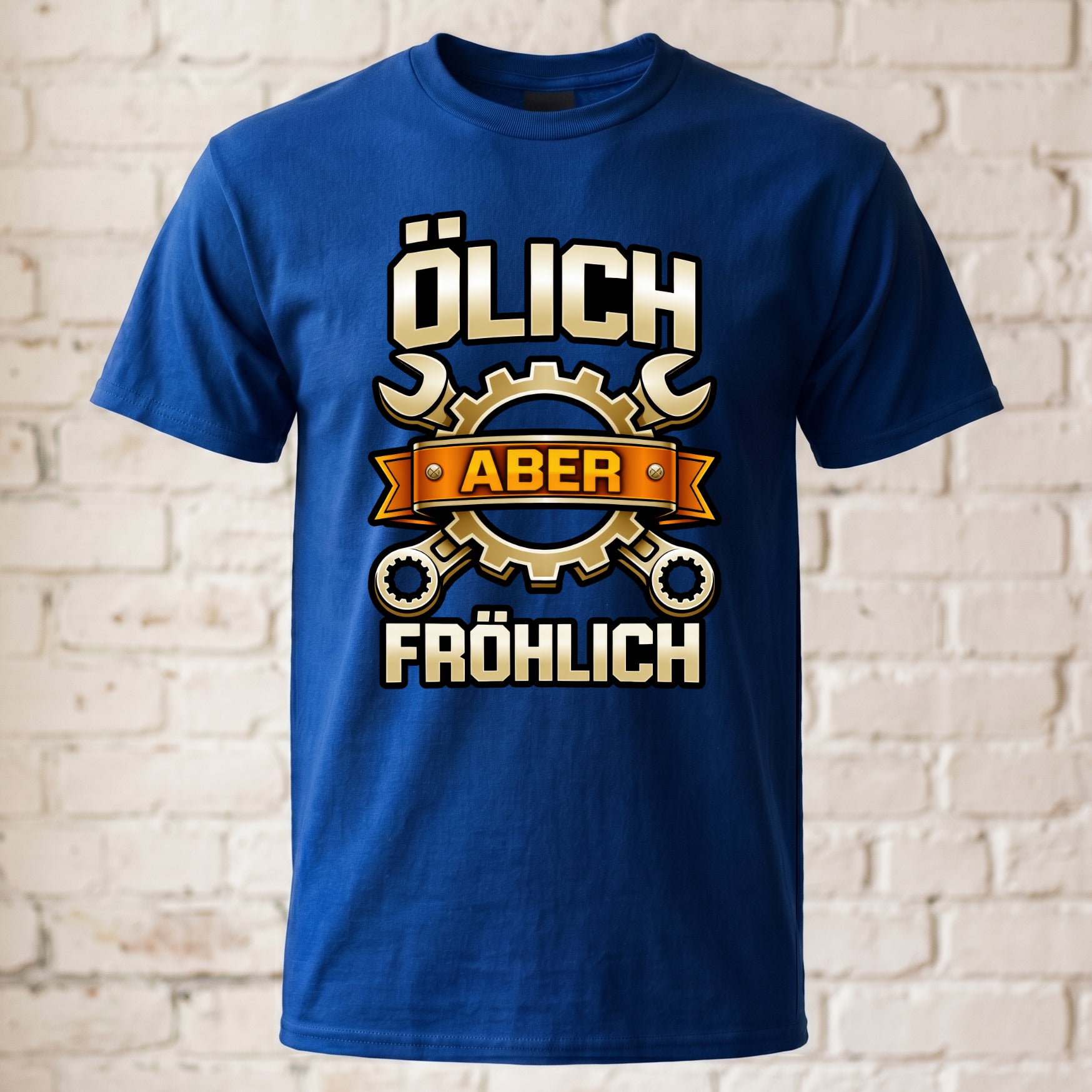 Mechaniker Ölich Aber Fröhlich - Schrauber Schlosser Mechatroniker - Lustiges T-Shirt Geschenk
