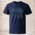 Geometrisches "Neon Controller" Gaming T-Shirt – Cyberpunk Style Zocker Shirt – Geschenk für Gamer, Geeks & Nerds Schwarz