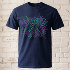 Geometrisches "Neon Controller" Gaming T-Shirt – Cyberpunk Style Zocker Shirt – Geschenk für Gamer, Geeks & Nerds Schwarz