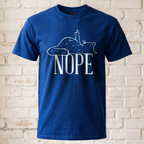 "Nope" Katze T-Shirt – Lustiges Mittelfinger Spruch Shirt für Katzenliebhaber & Introvertierte – Witziges Statement