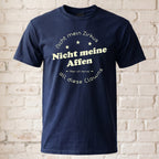 "Nicht mein Zirkus" Lustiges Spruch T-Shirt – Witziges Büro Humor Statement Shirt "Nicht meine Affen" für Kollegen – Schwarz