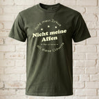 "Nicht mein Zirkus" Lustiges Spruch T-Shirt – Witziges Büro Humor Statement Shirt "Nicht meine Affen" für Kollegen – Schwarz