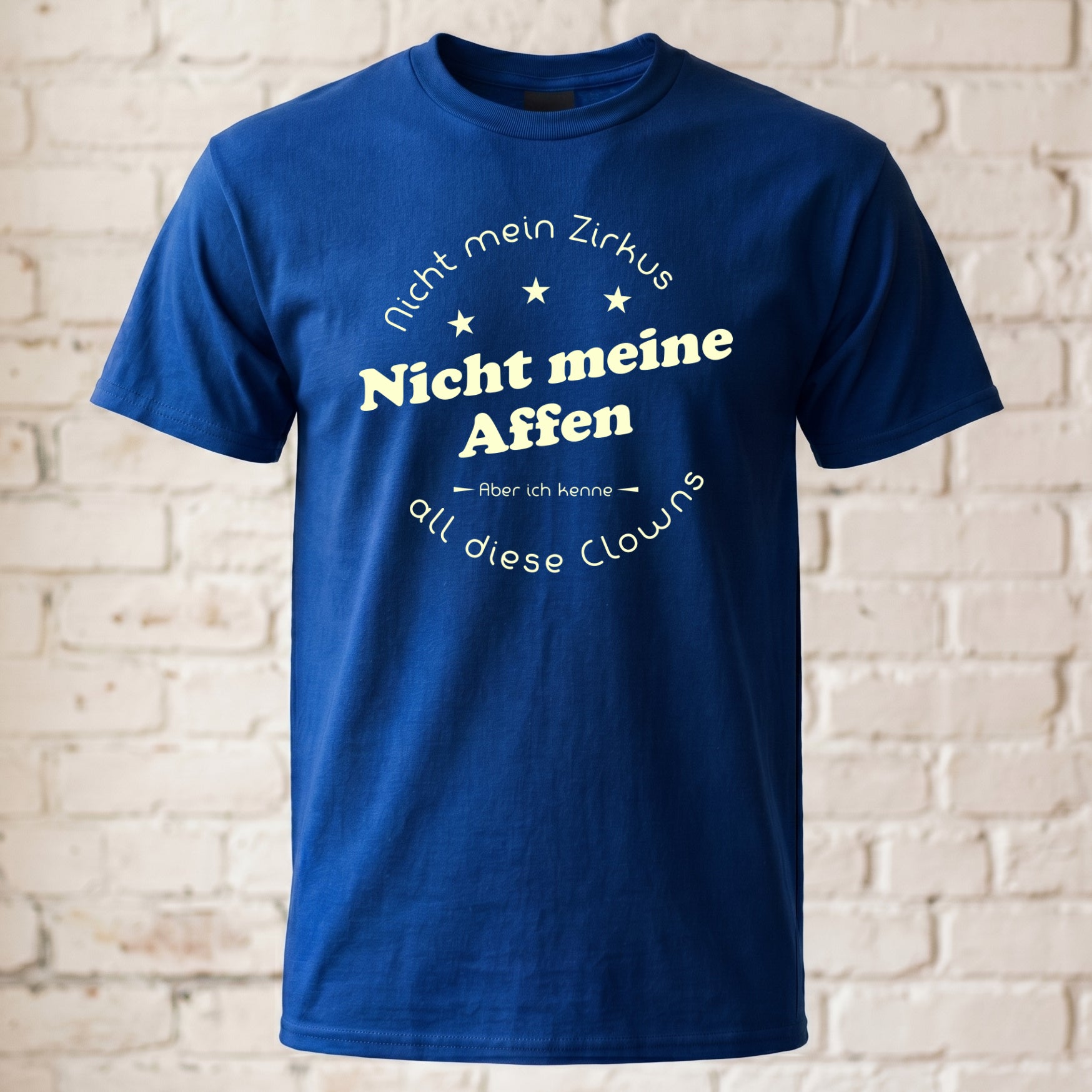 "Nicht mein Zirkus" Lustiges Spruch T-Shirt – Witziges Büro Humor Statement Shirt "Nicht meine Affen" für Kollegen – Schwarz