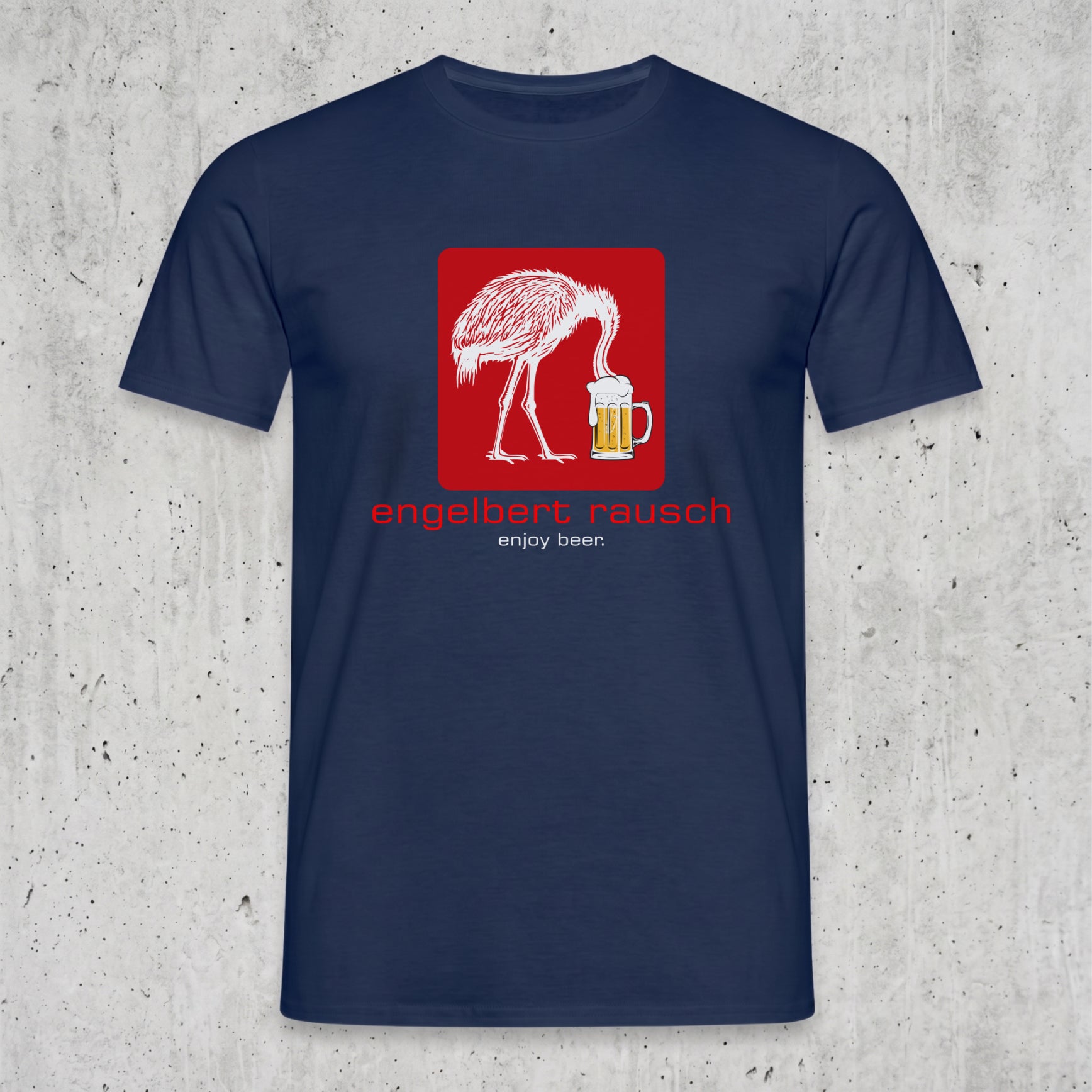 Engelbert Rausch T-Shirt – Lustige Handwerker Parodie – „Enjoy Drinks“ Feierabend Shirt für Werkstatt & Festival