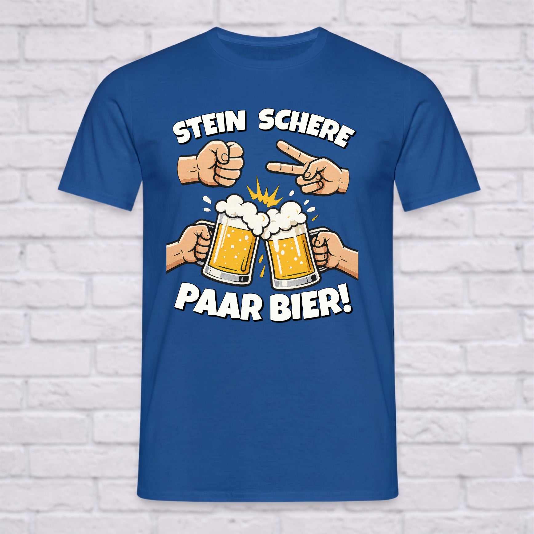 "Piedra Tijera Par de Cervezas" Camiseta divertida con frase – Graciosa camiseta divertida para amantes de la cerveza y fiestas para hombres – Negra