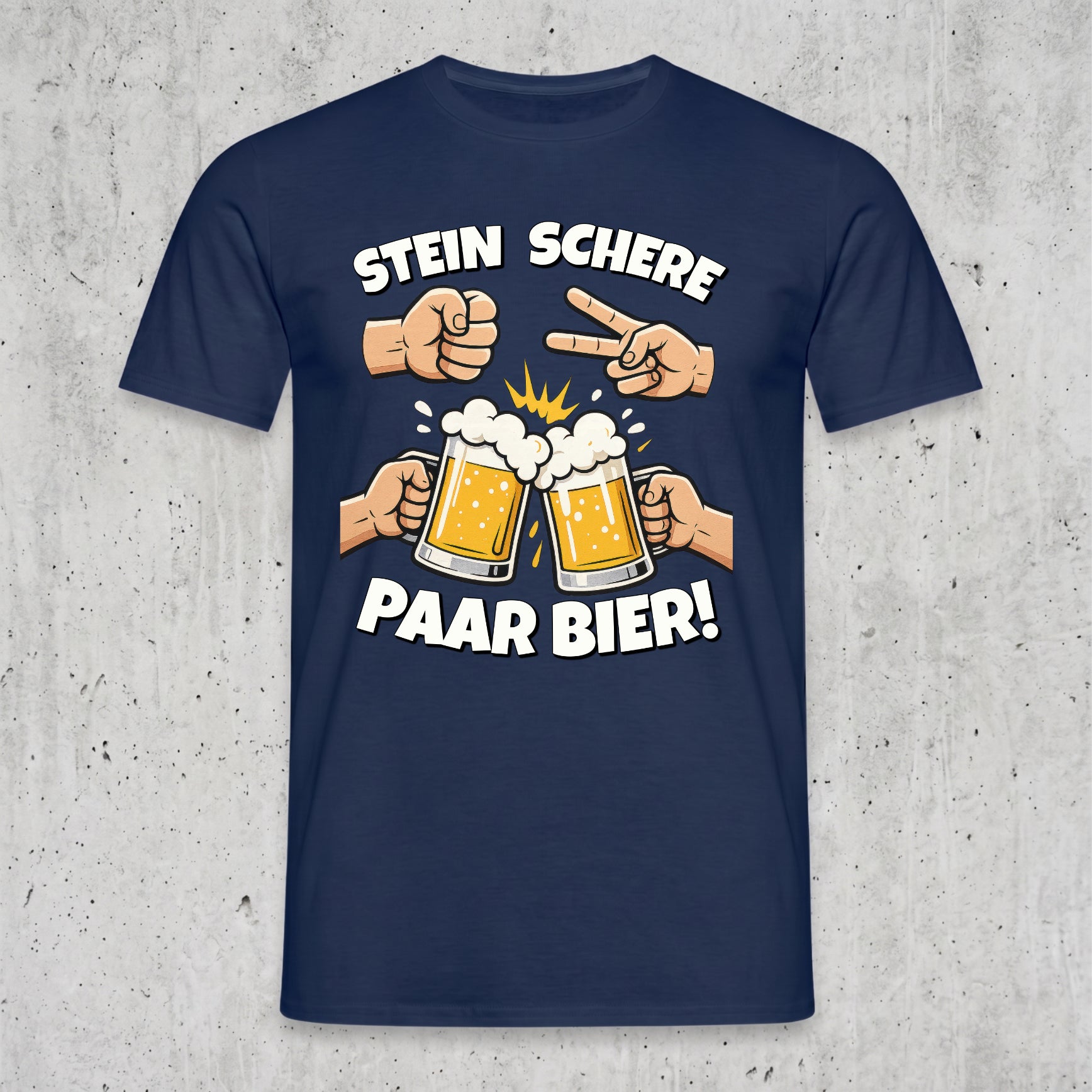 "Piedra Tijera Par de Cervezas" Camiseta divertida con frase – Graciosa camiseta divertida para amantes de la cerveza y fiestas para hombres – Negra