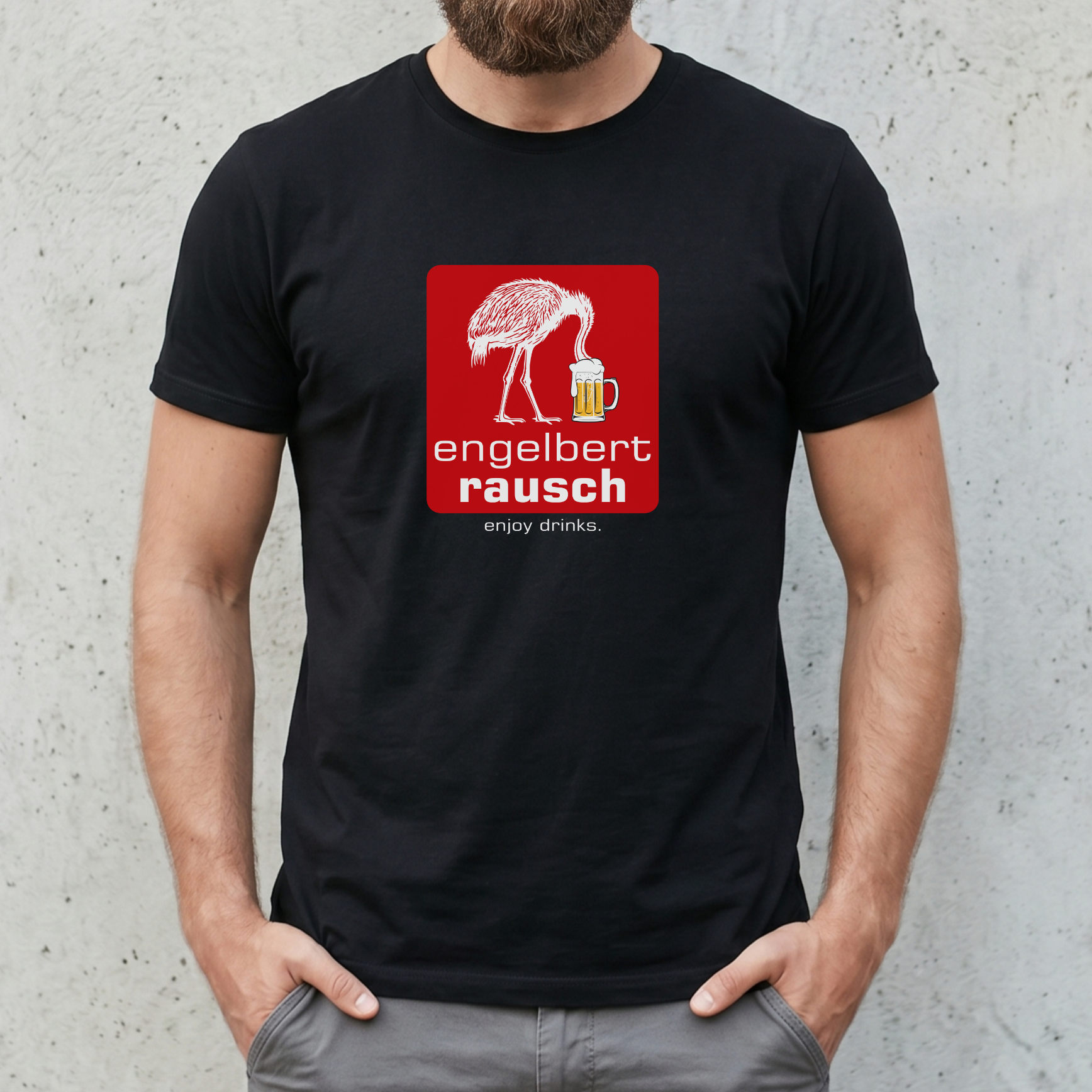 "Engelbert Rausch" Camiseta divertida de artesano – Divertida camiseta de cerveza post-trabajo y regalo de parodia para trabajadores de la construcción, artesanos y aficionados al bricolaje