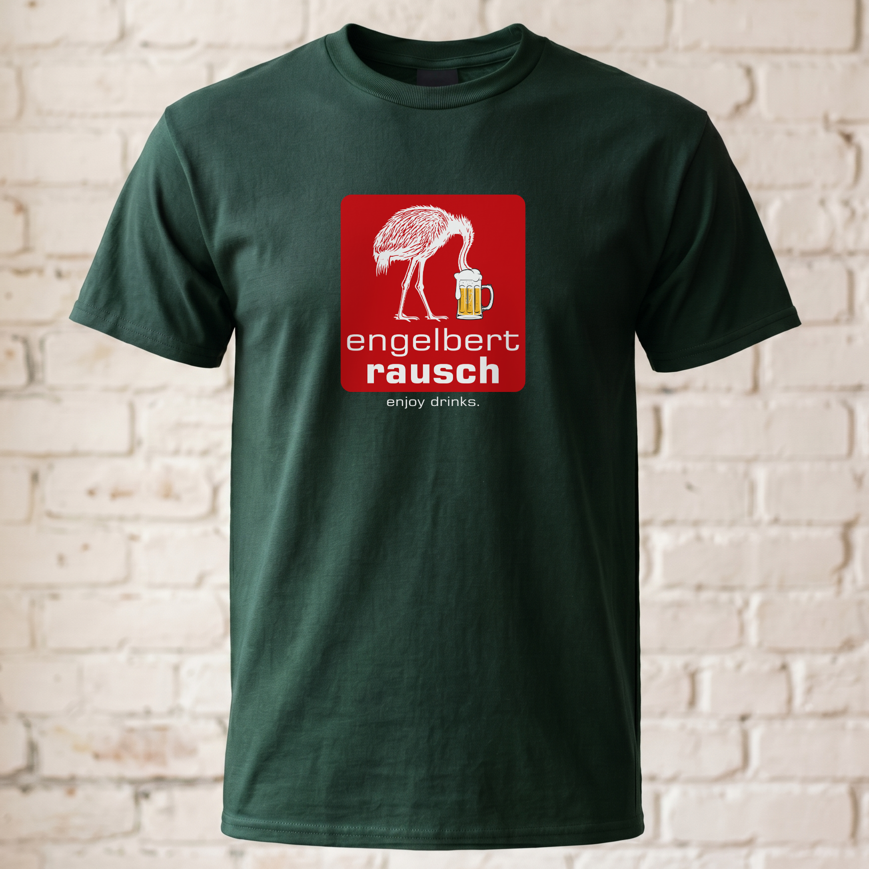 "Engelbert Rausch" Camiseta divertida de artesano – Divertida camiseta de cerveza post-trabajo y regalo de parodia para trabajadores de la construcción, artesanos y aficionados al bricolaje