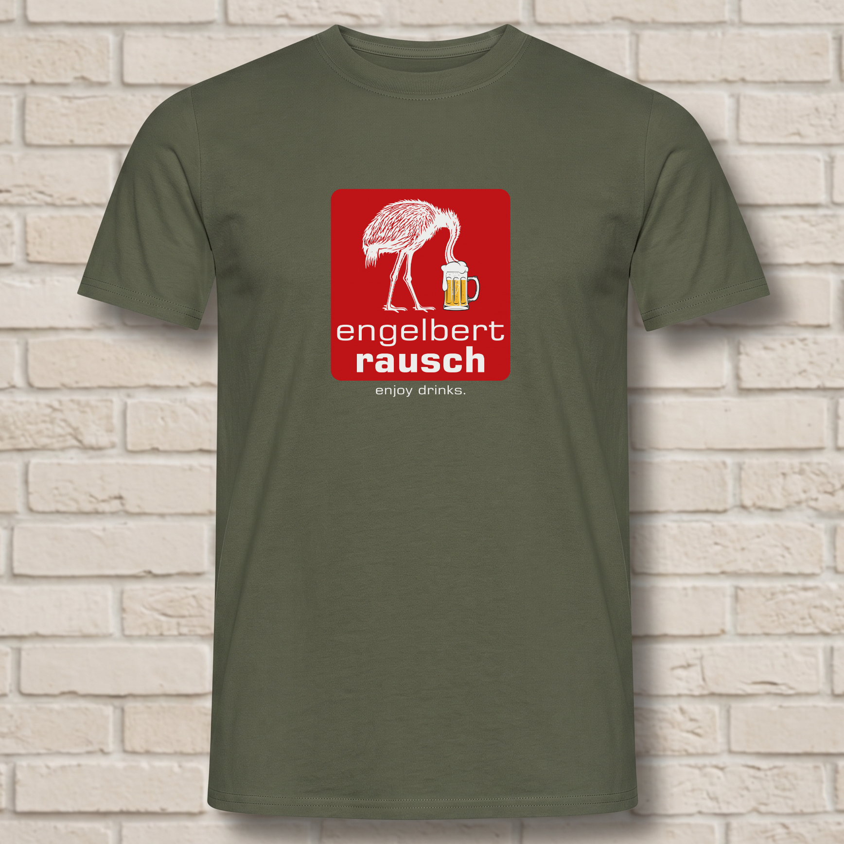 "Engelbert Rausch" Camiseta divertida de artesano – Divertida camiseta de cerveza post-trabajo y regalo de parodia para trabajadores de la construcción, artesanos y aficionados al bricolaje