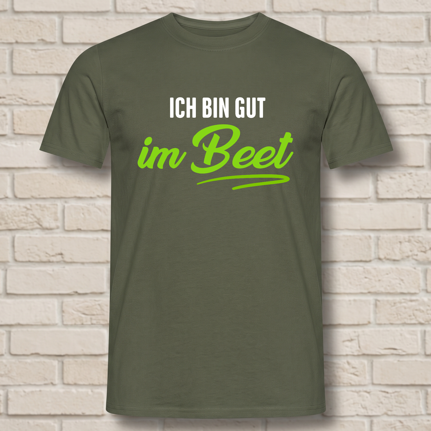 "Ich bin gut im Beet" Lustiges Gärtner T-Shirt mit Spruch – Witziges Hobbygärtner Funshirt für Männer, Papa & Kleingärtner – Schwarz