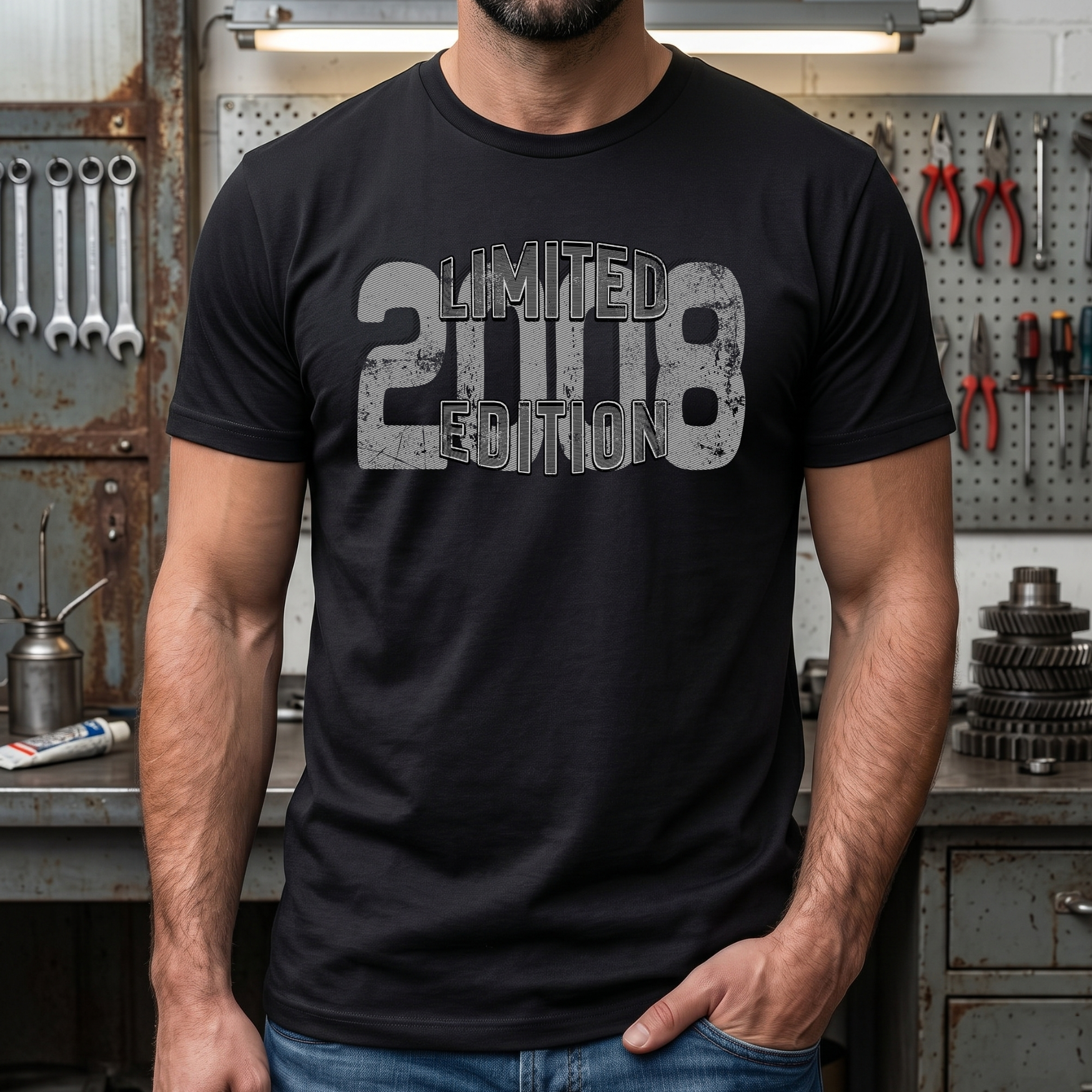 Camiseta "Edición Limitada 2008" para 18º cumpleaños – Camiseta vintage con estilo grunge – Regalo perfecto para la mayoría de edad